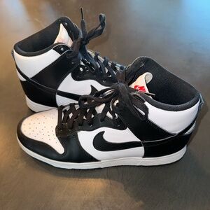 Nike Dunk High Retro (Pandas) - Black and White